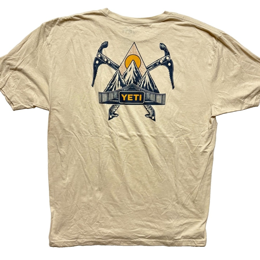 YETI Coolers Mountaineer Short Sleeve T-Shirt Logo Mens 2XL Outdoor